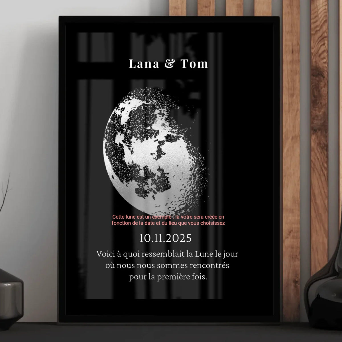 Affiche Lune Argentée Personnalisée - Clair de Lune Studio