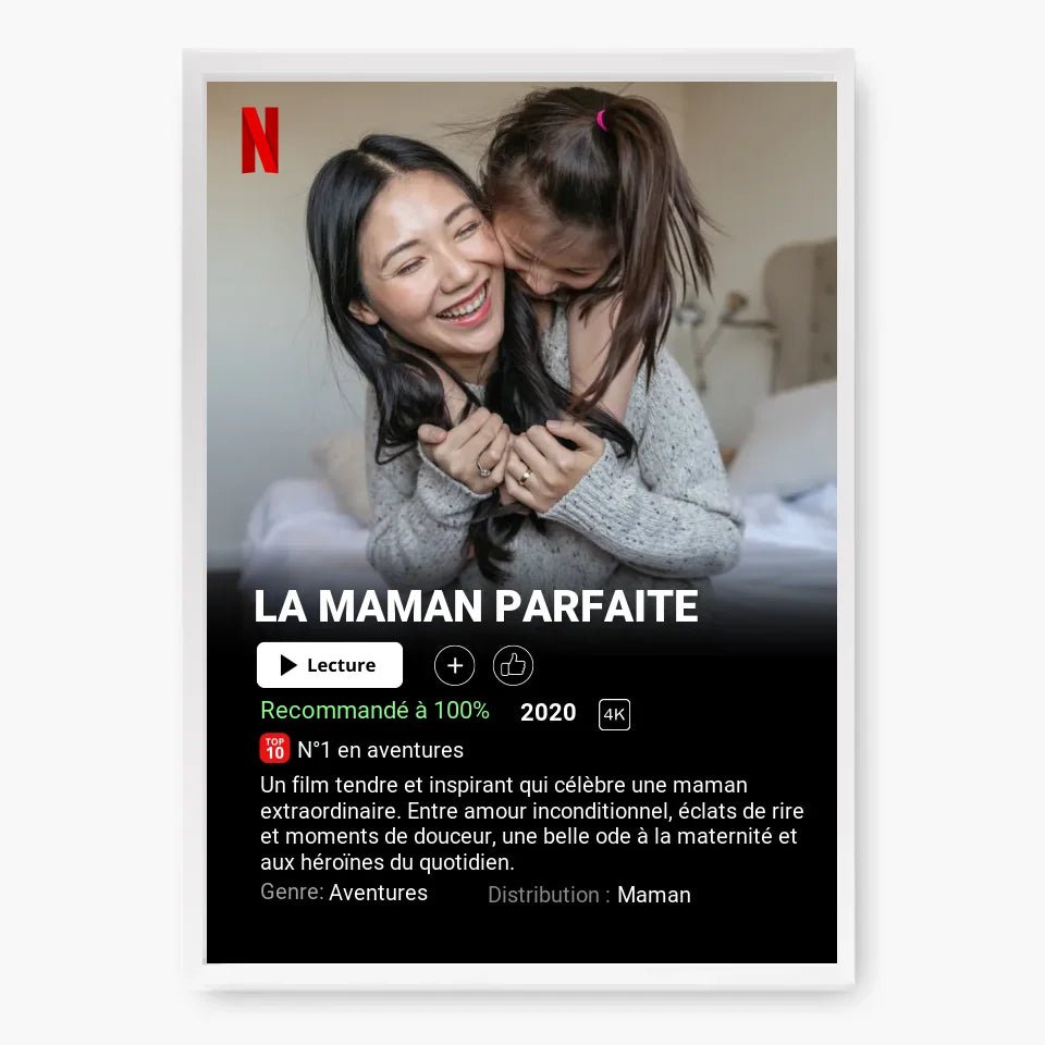 Affiche Netflix Maman Personnalisée - Clair de Lune Studio