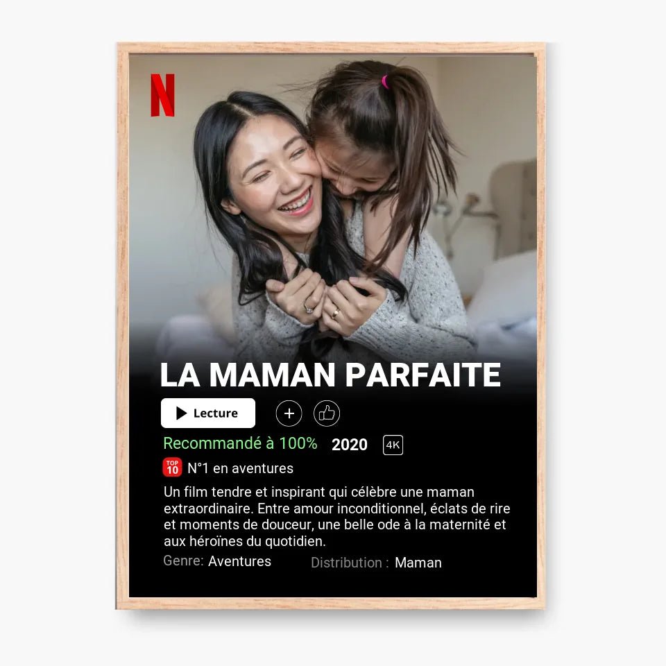 Affiche Netflix Maman Personnalisée - Clair de Lune Studio
