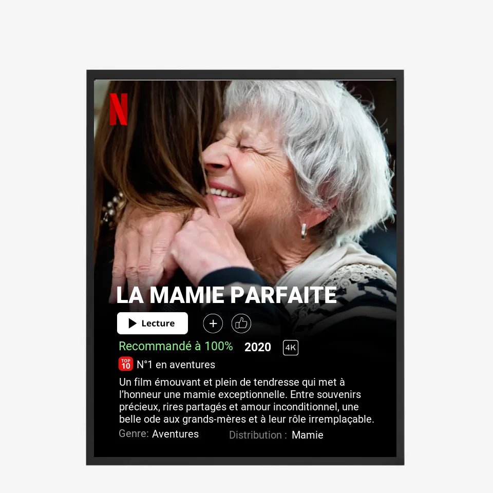 Affiche Netflix Mamie Personnalisée - Clair de Lune Studio