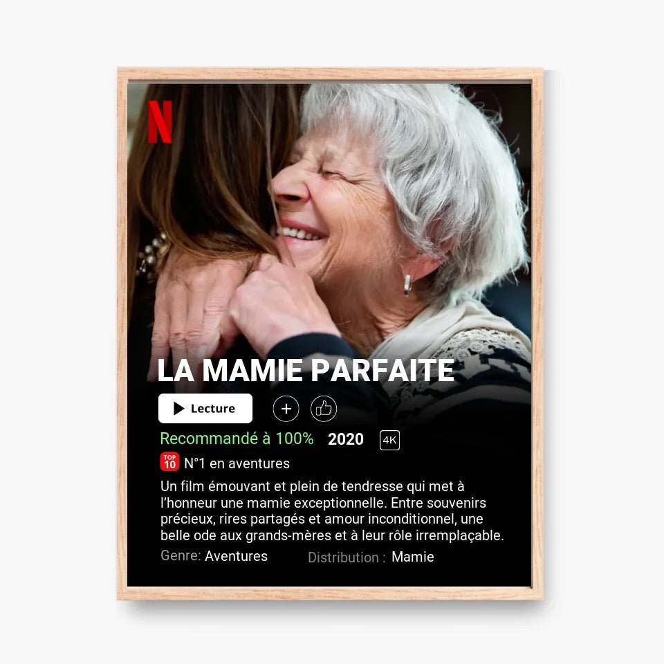 Affiche Netflix Mamie Personnalisée - Clair de Lune Studio