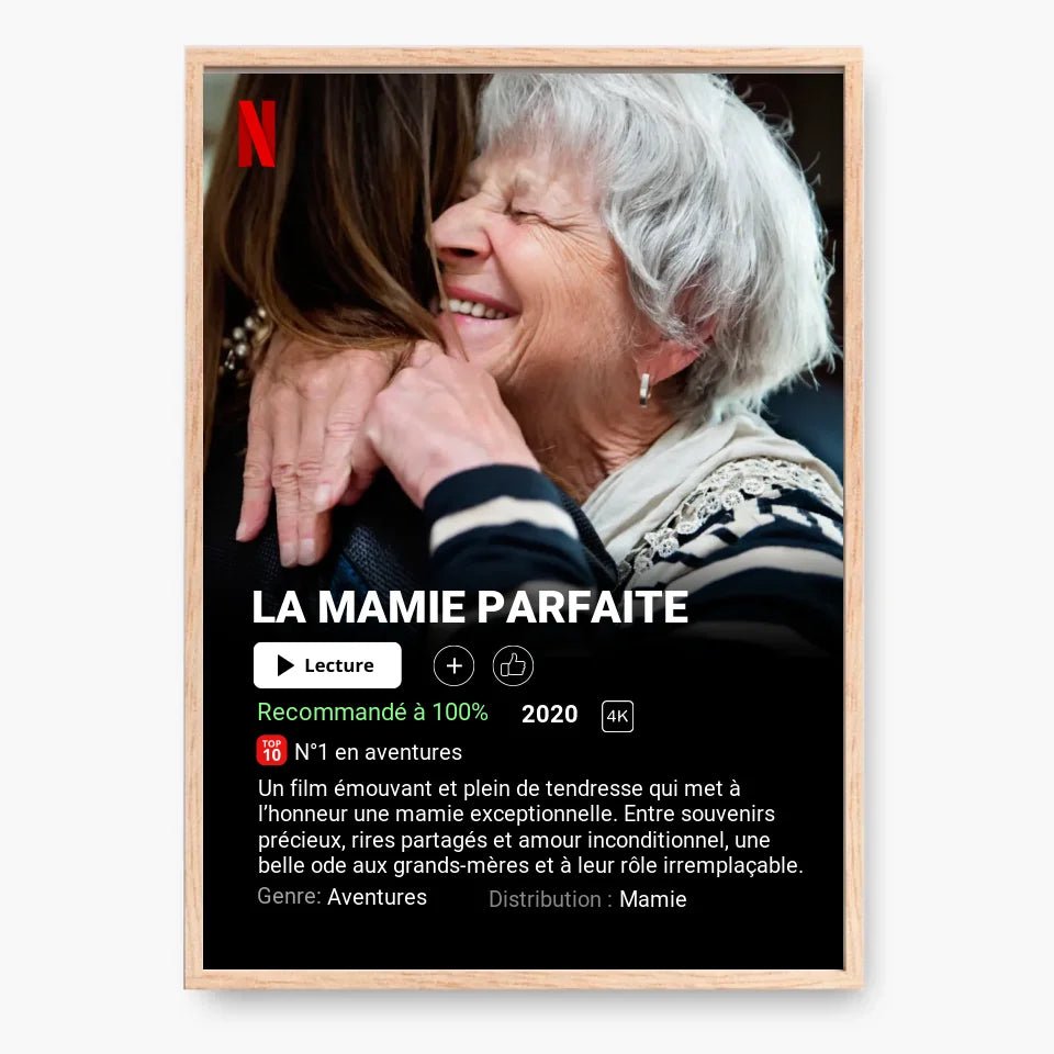 Affiche Netflix Mamie Personnalisée - Clair de Lune Studio