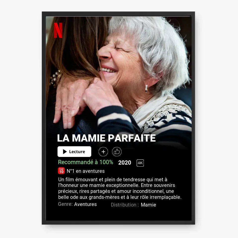 Affiche Netflix Mamie Personnalisée - Clair de Lune Studio