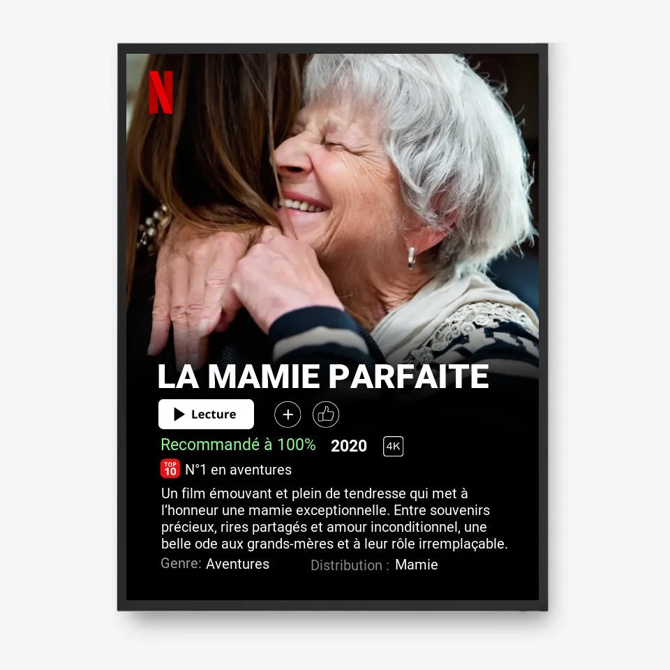 Affiche Netflix Mamie Personnalisée - Clair de Lune Studio