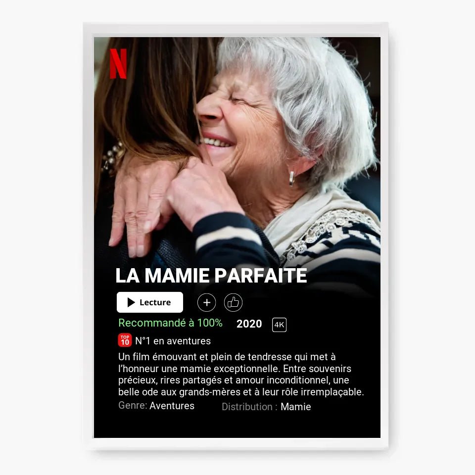 Affiche Netflix Mamie Personnalisée - Clair de Lune Studio