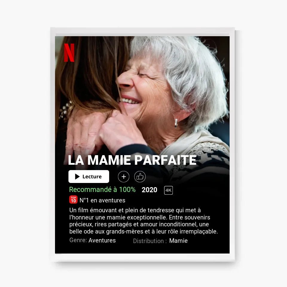Affiche Netflix Mamie Personnalisée - Clair de Lune Studio