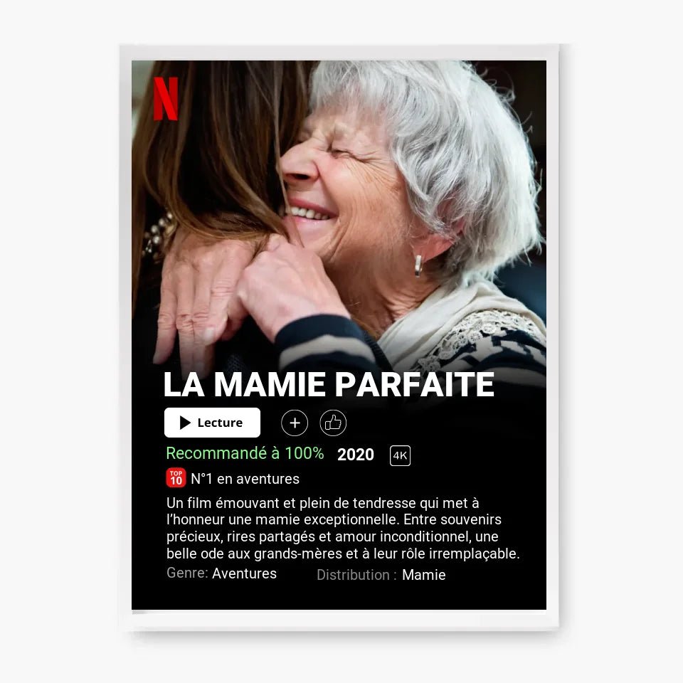 Affiche Netflix Mamie Personnalisée - Clair de Lune Studio