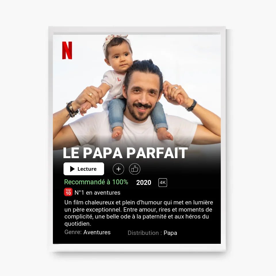 Affiche Netflix Papa Personnalisée - Clair de Lune Studio