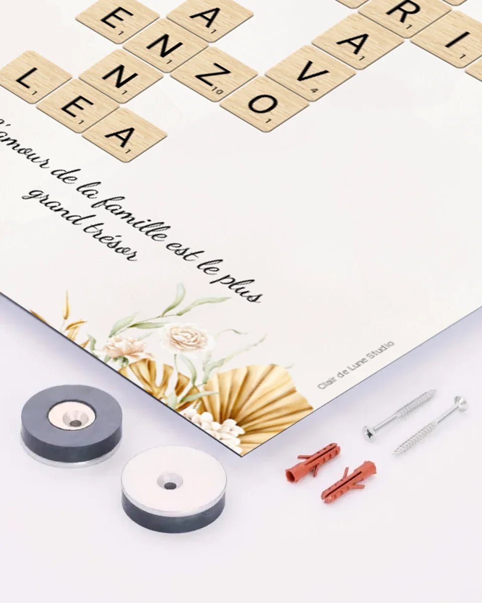 Affiche Personnalisée Scrabble - Clair de Lune Studio