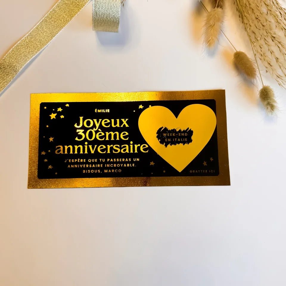 Ticket Anniversaire à Gratter - Clair de Lune Studio