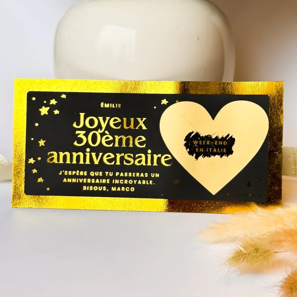 Ticket Anniversaire à Gratter - Clair de Lune Studio