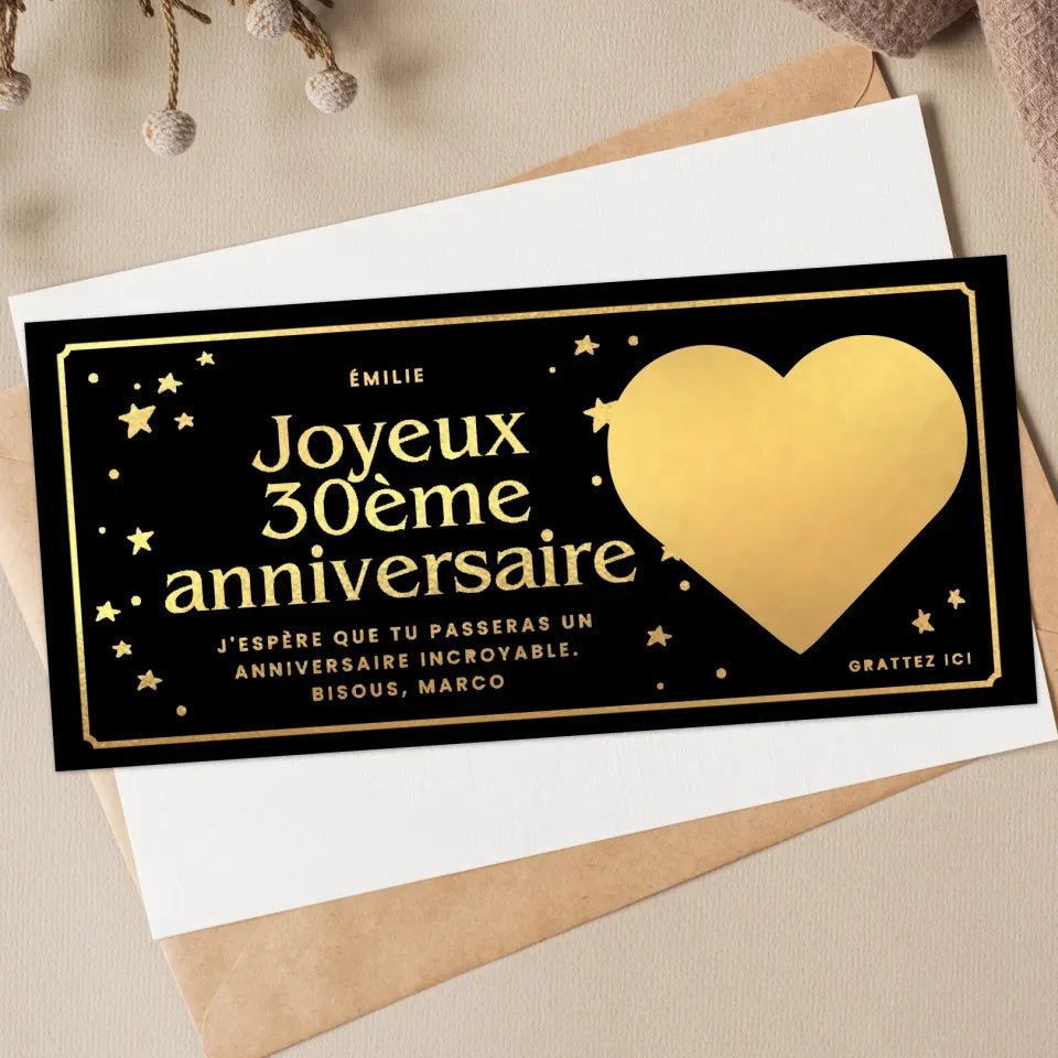 Ticket Anniversaire à Gratter - Clair de Lune Studio