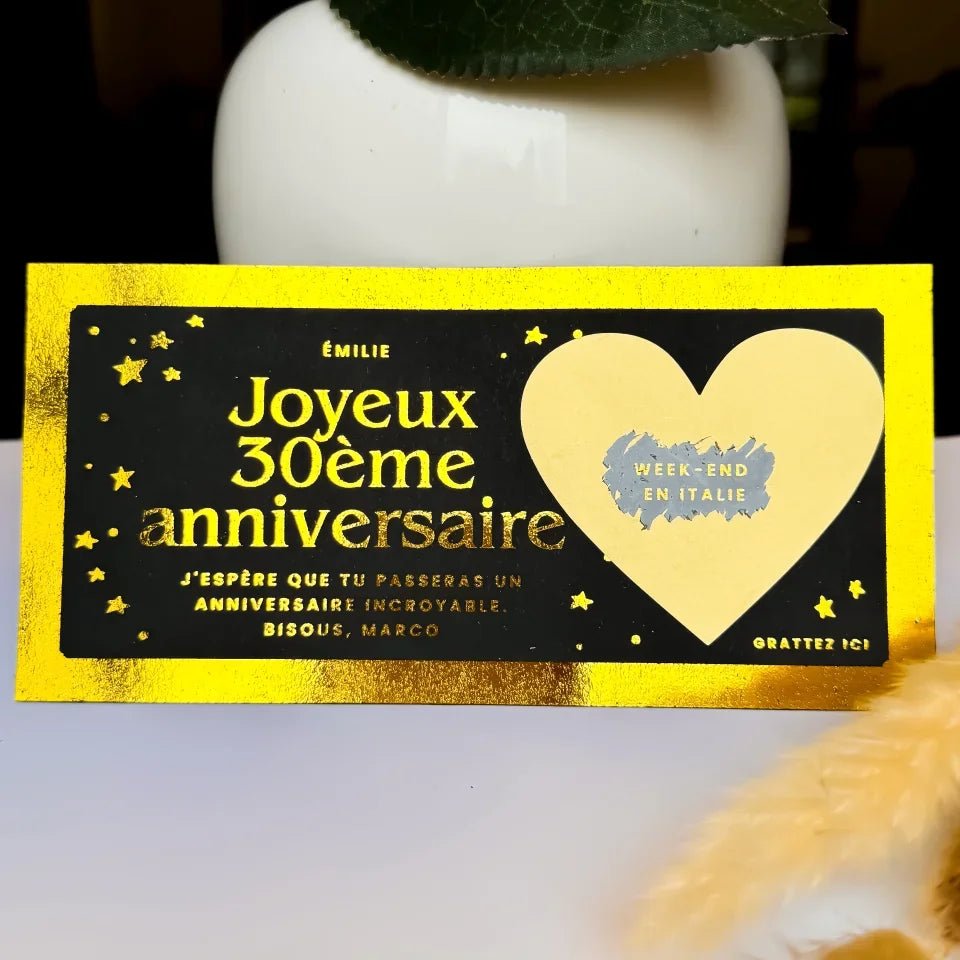 Ticket Anniversaire à Gratter - Clair de Lune Studio