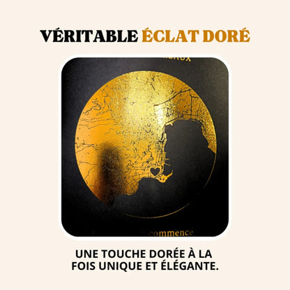 Affiche Lune Réaliste Dorée Personnalisée - Clair de Lune Studio