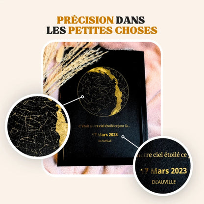 Affiche Lune Réaliste Dorée Personnalisée - Clair de Lune Studio
