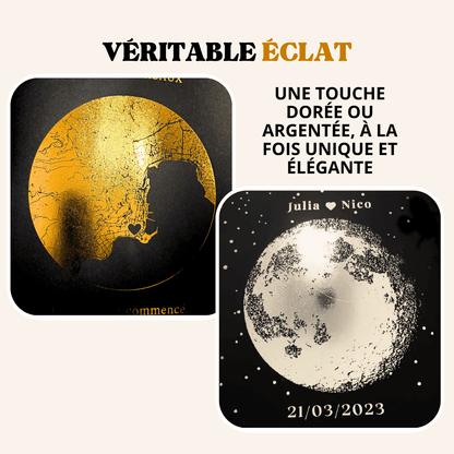clair de lune affiche dore argente