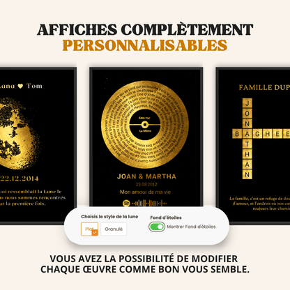 affiche personnalisables